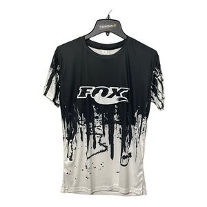 2/$40. Unbranded Men's Black & White Fox T-Shirt Slim Fit Performance Size M